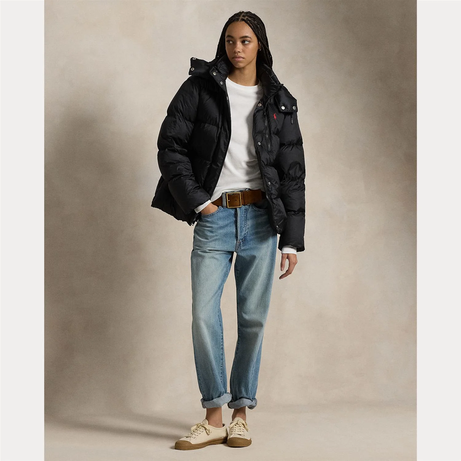 Sort Water-repellent Quilted Down Jacket - Image 3