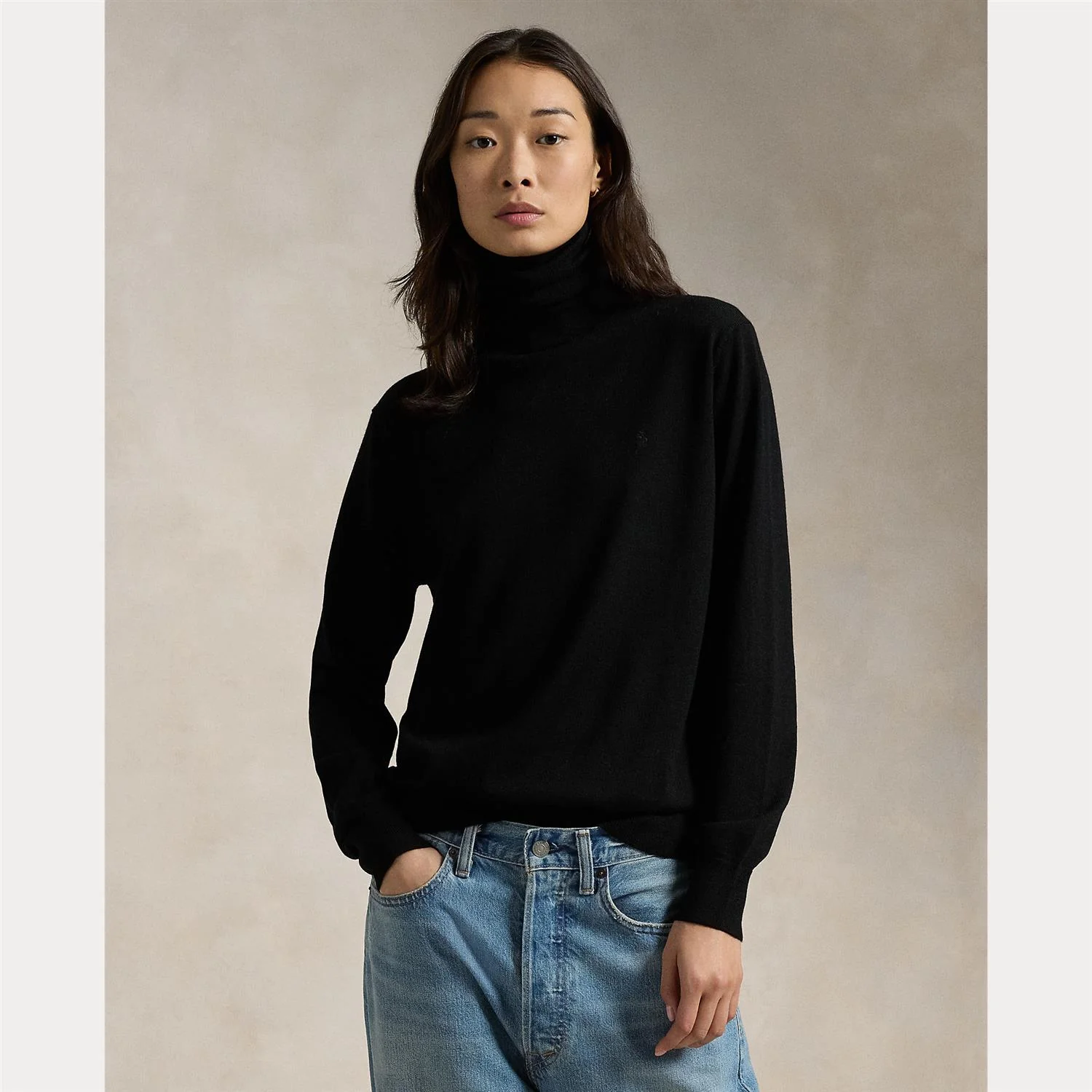 Sort Wool Turtlenecke Sweater - Image 2