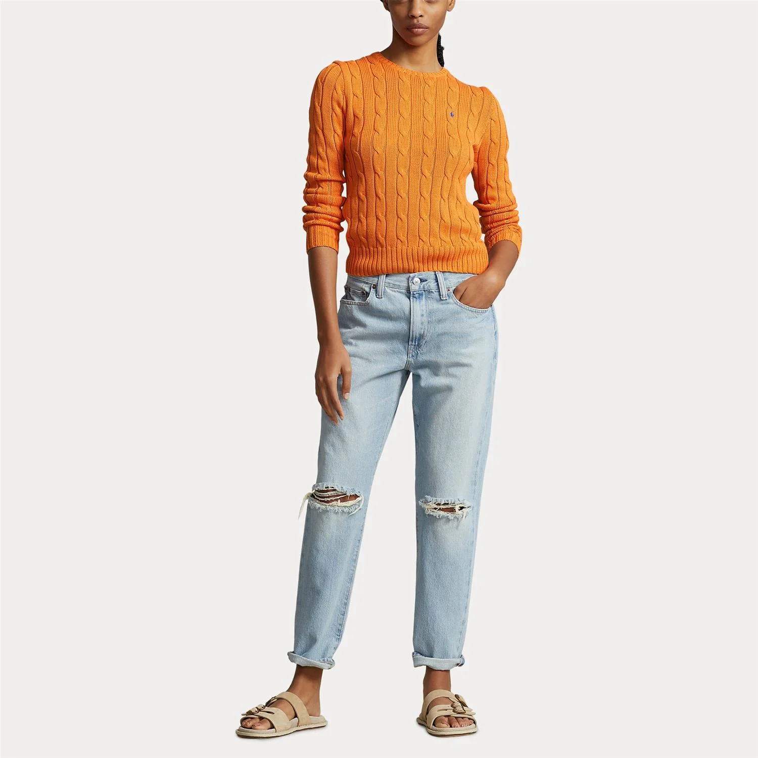 Sun Orange Julianna Long SLV Pullover - Image 3