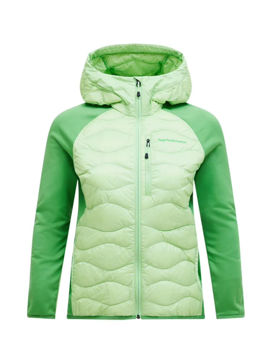 Vivid Green/Peppermint Helium Down Hybrid Hood