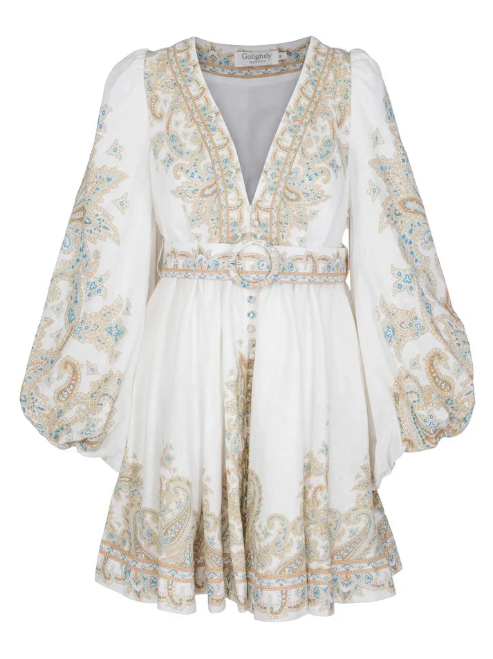 White/beige Hazel Dress