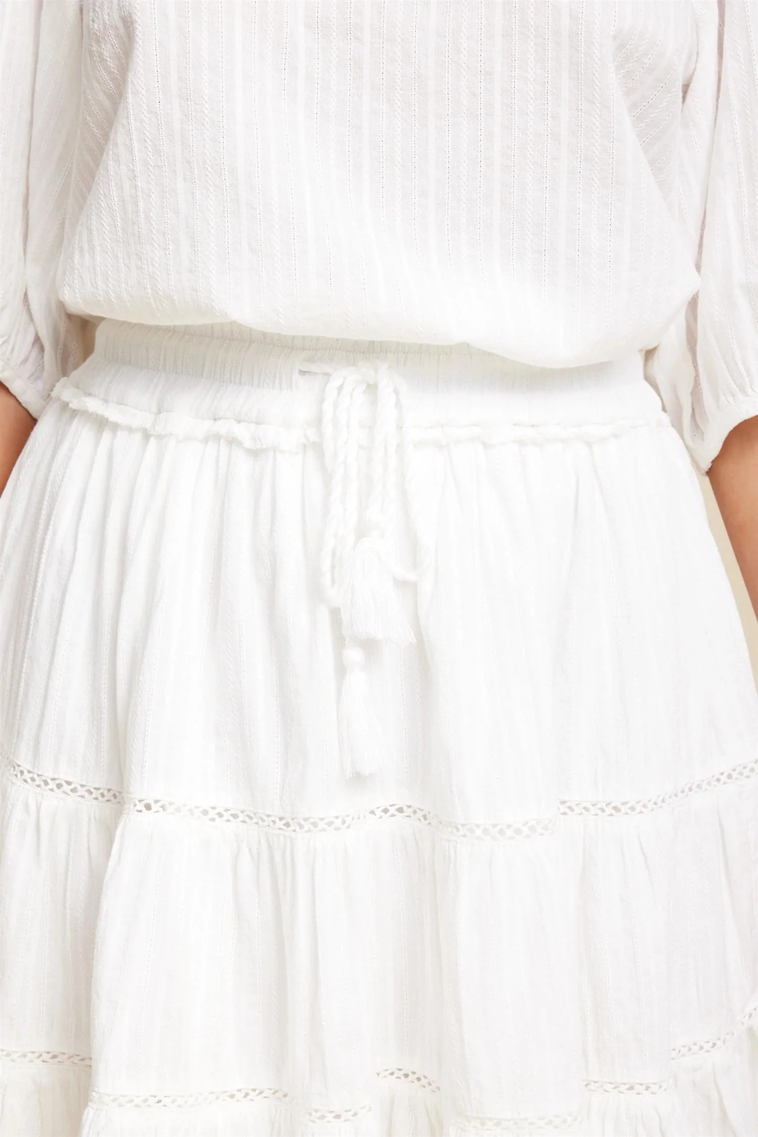 White Hutton Solid Skirt - Image 4