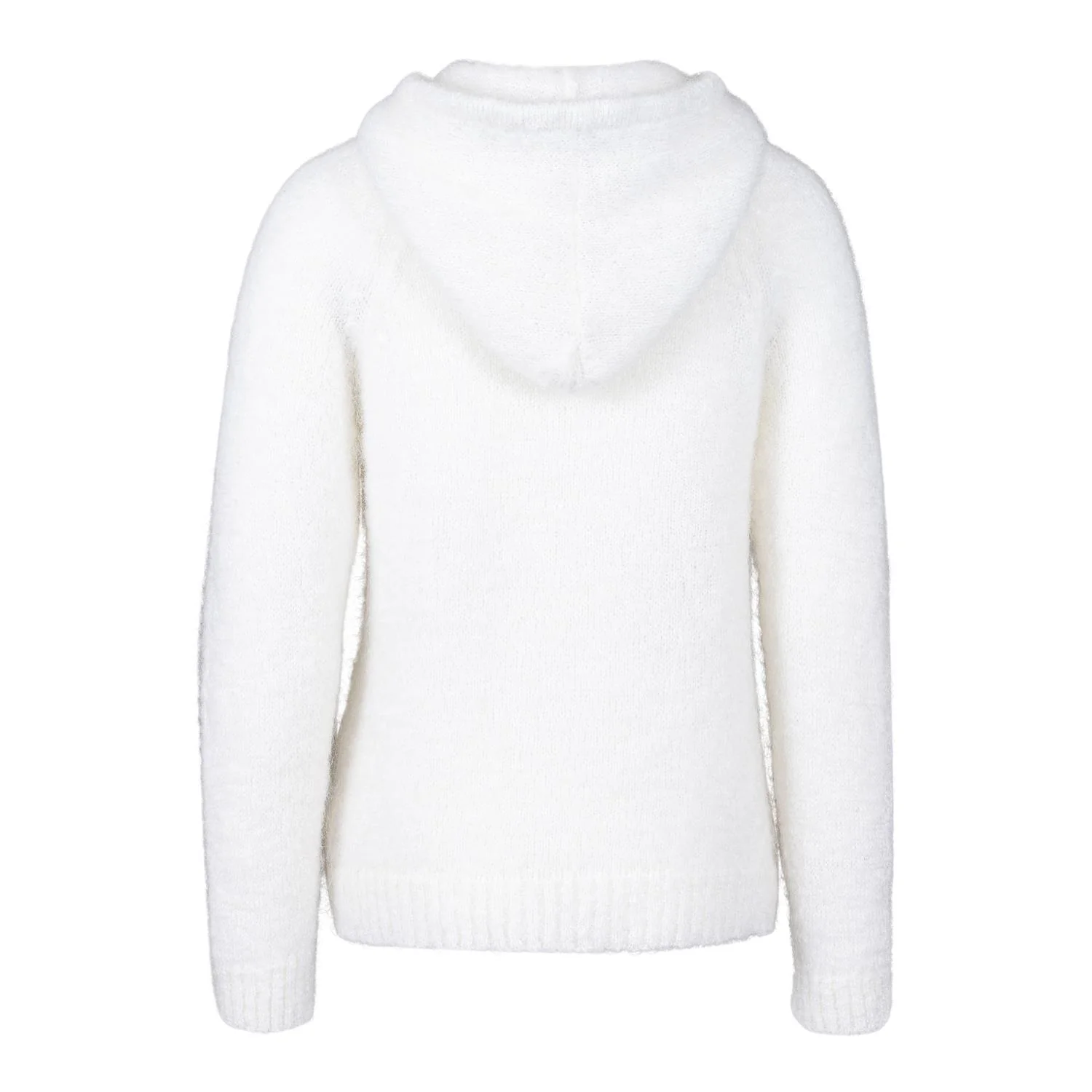 white Kid mohair Hooded jumper - Image 2