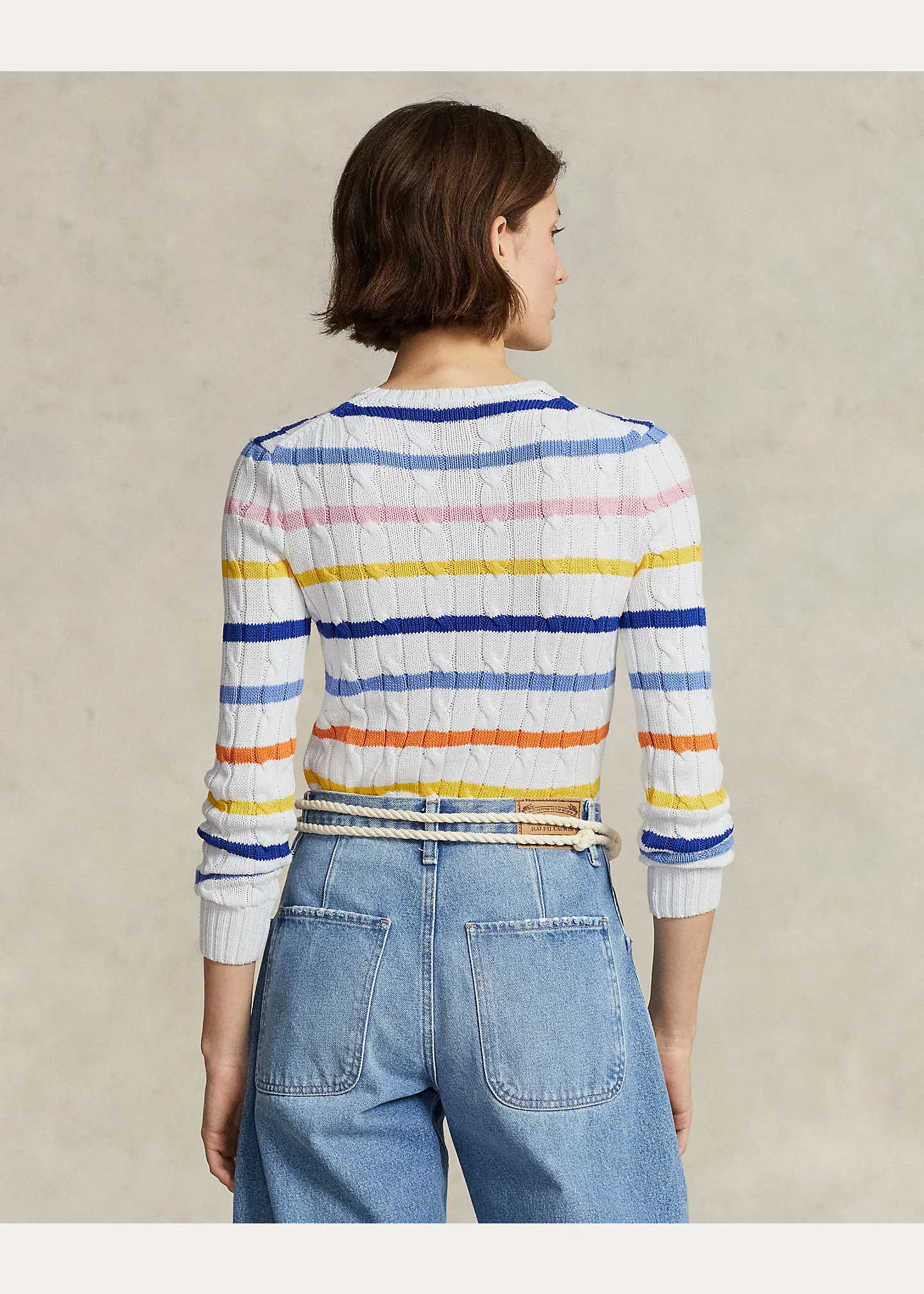 White Multi STRP Juli Pullover - Image 5