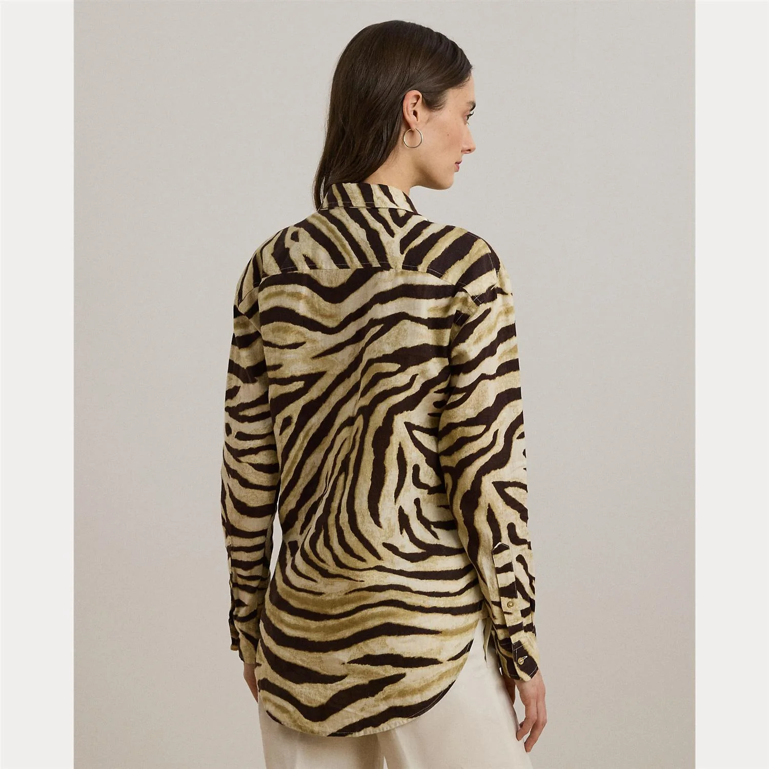 Zebra Print Relaxed Fit Lauren Shirt - Image 4